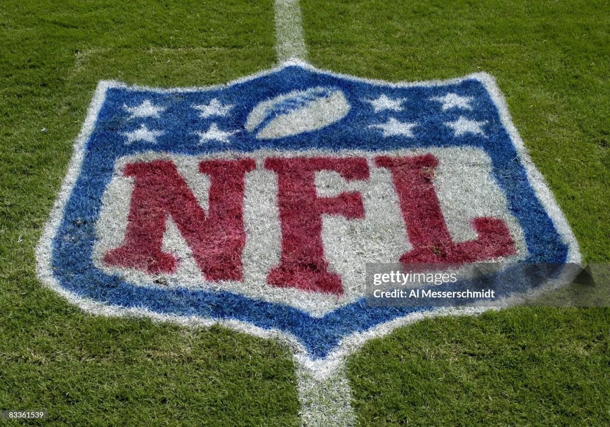 Carolina Panthers v Tampa Bay Buccaneers TAMPA, FL - OCTOBER 12: An NFL logo as the Tampa Bay Buccaneers host the Carolina Panthers at Raymond James Stadium on October 12, 2008 in Tampa, Florida. (Photo by Al Messerschmidt/Getty Images) Madden NFL rumor mill