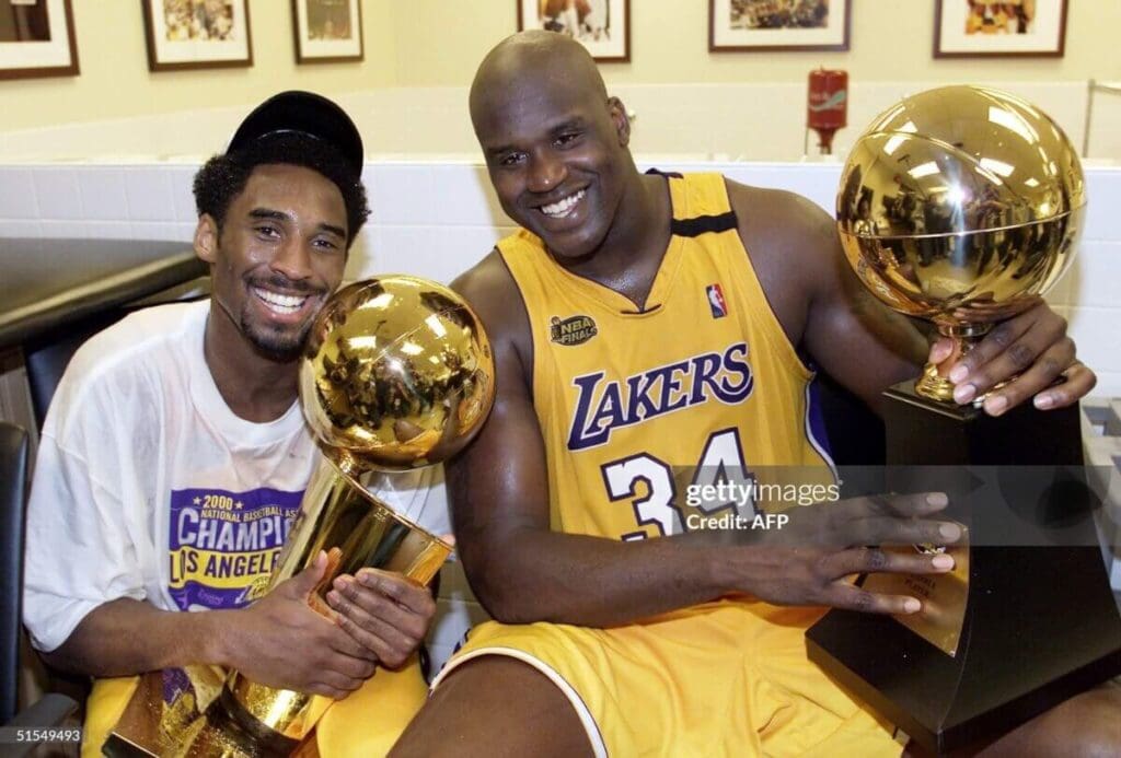 Los Angeles Lakers Kobe Bryant and Shaquille O'Neal