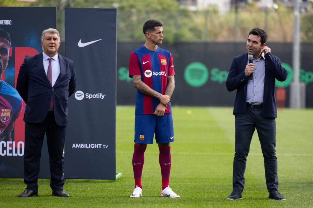 FC Barcelona directors and Joao Cancelo