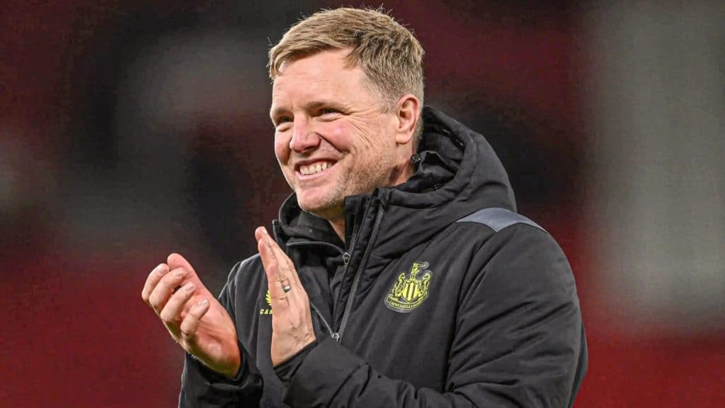 Newcastle Manager Eddie Howe smiling