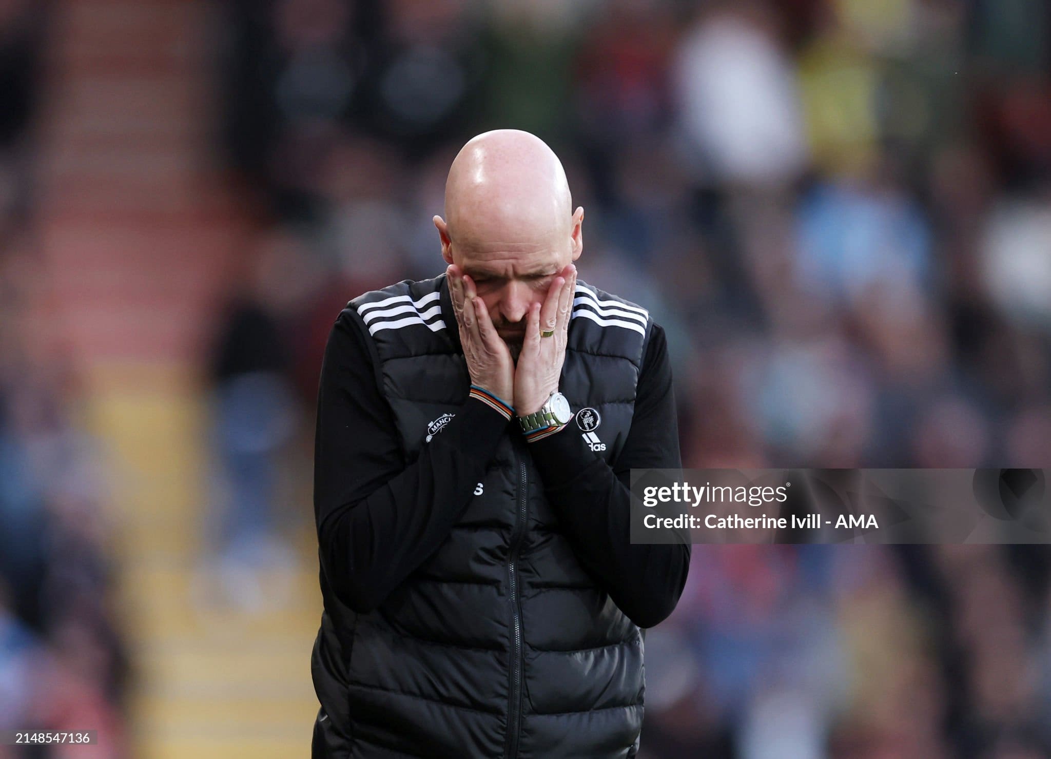 Manchester United coach Ten Hag during Bournemouth game
