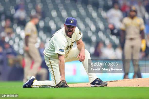 Milwaukee Brewers starter Wade Miley was placed on the injured list.