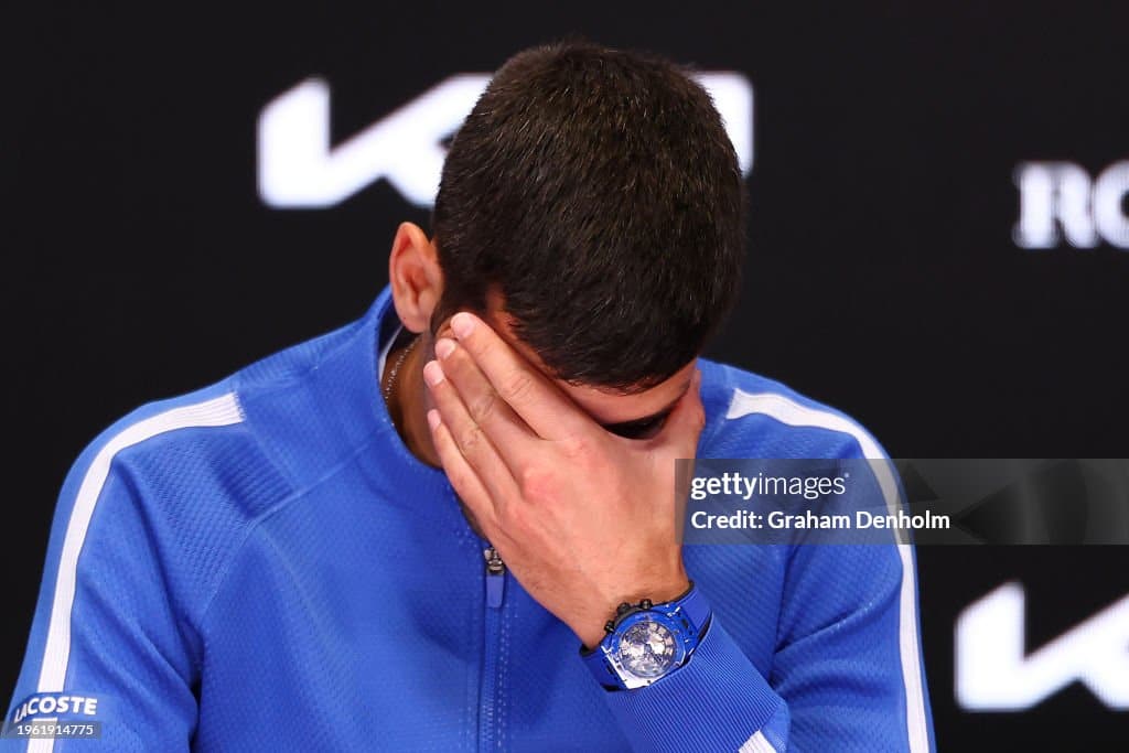 Djokovic losing in the Australian Open