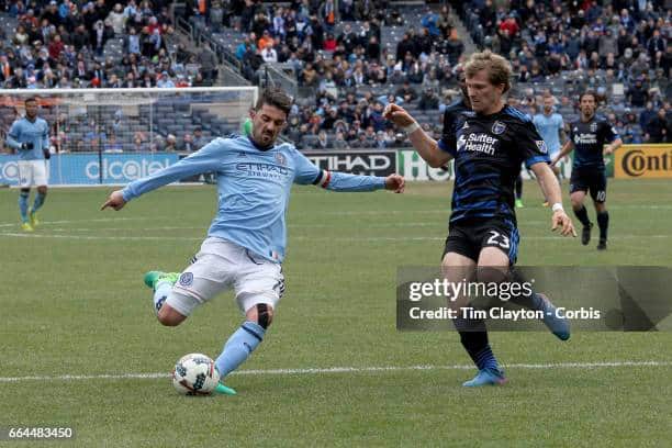 New York City FC Vs San Jose Earthquakes regular season MLS game at Yankee Stadium