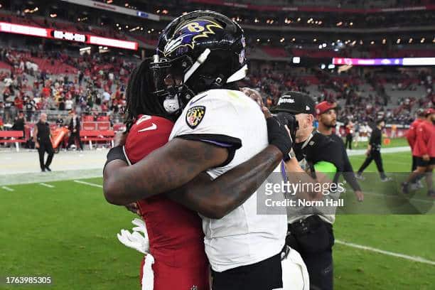 Marquise Brown Lamar Jackson Ravens Cardinals