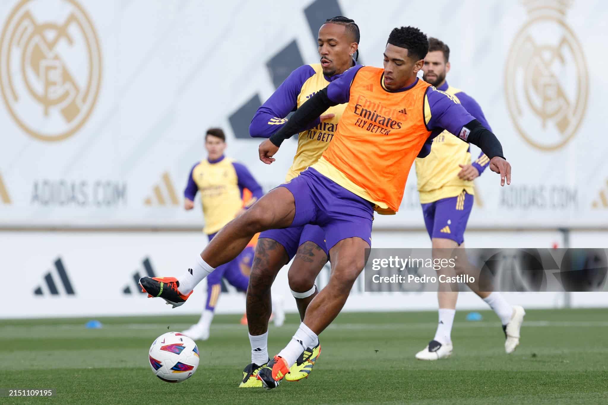 Real Madrid players in training