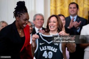 The WNBA champion Las Vegas Aces visited the White House this week.