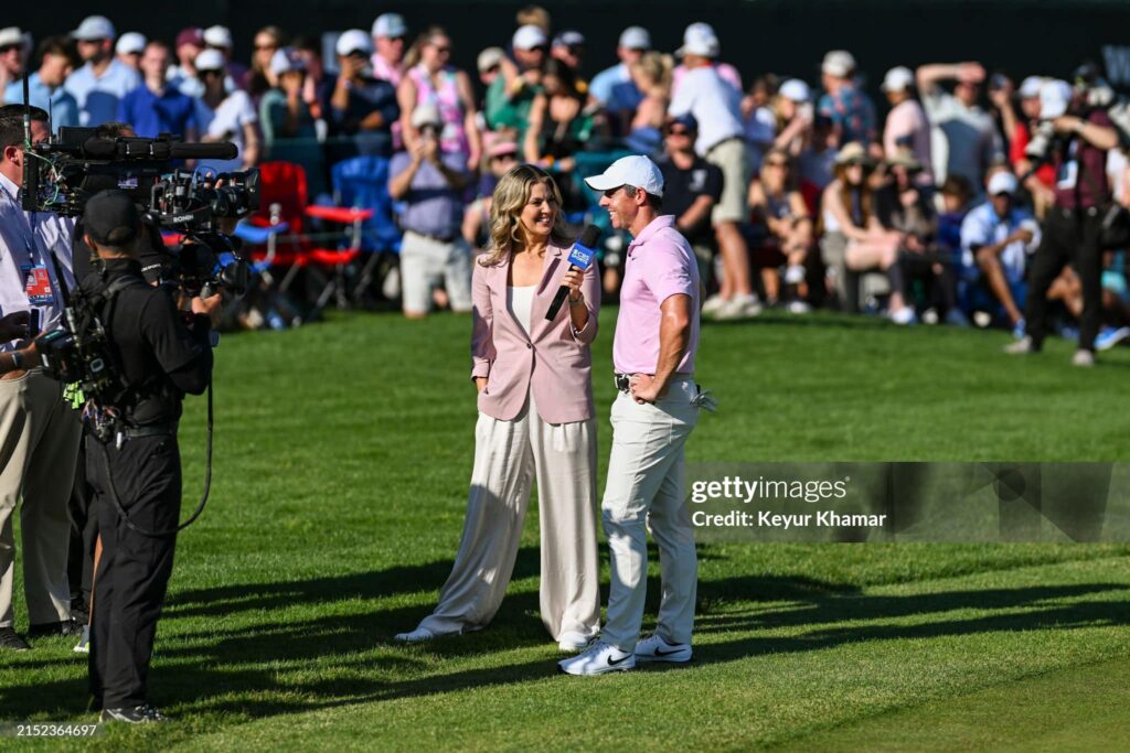 Rory McIlroy and Amanda Balionis at the Wells Fargo Championship