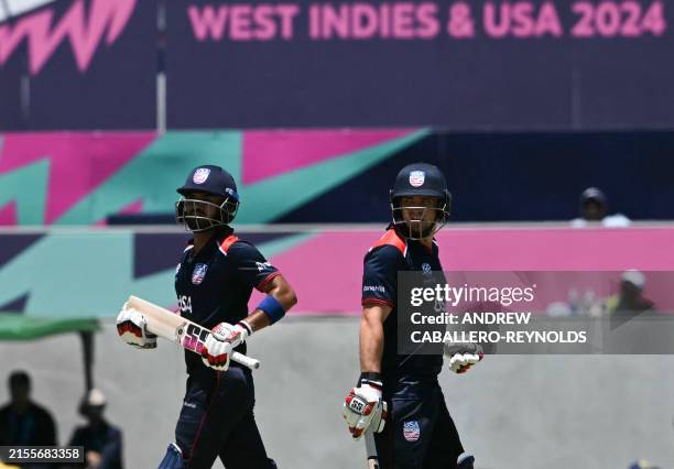 USA's Patel and Taylor in action against Pakistan