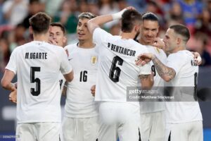 Uruguay players celebrating