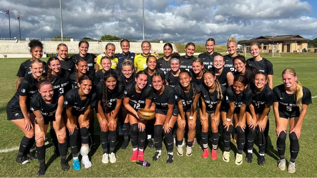 Screenshot USU Girls Soccer 2nd game win