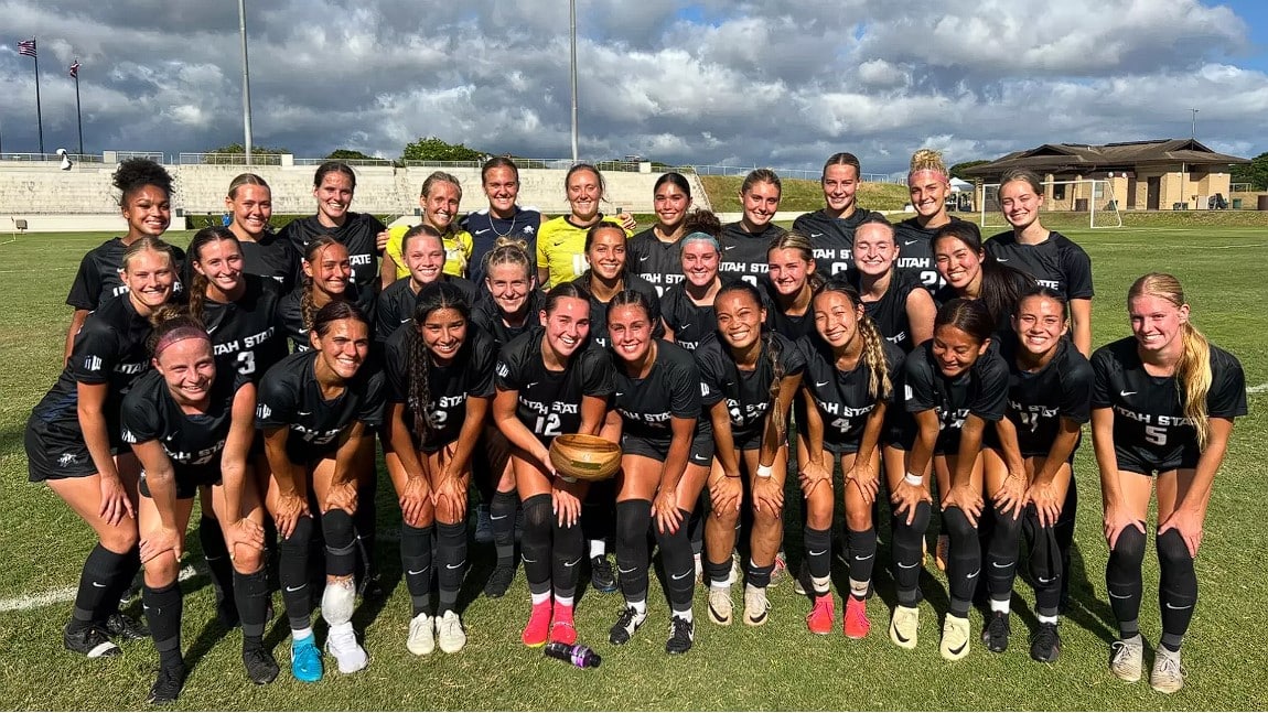 Screenshot USU Girls Soccer 2nd game win