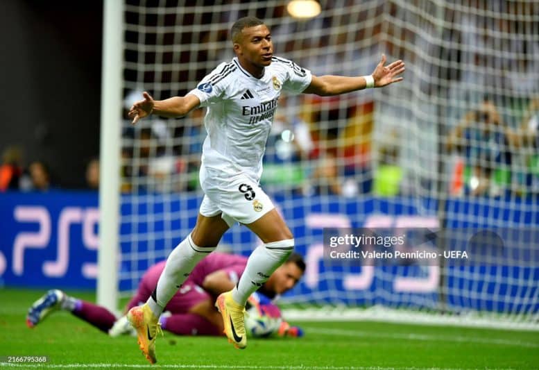 Kylian Mbappe in the UEFA Super Cup