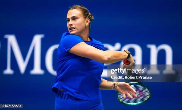 Aryna Sabalenka advanced to the second round.