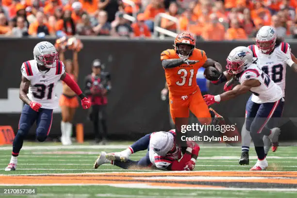 Bengals RB Zack Moss week 1 against New England