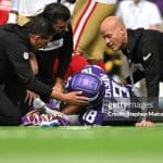 Minnesota Vikings' Justin Jefferson comes off of the injury report after suffering a hamstring injury vs the san fran 49ers