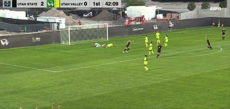 Screenshot USU VS Utah Valley 3rd goal