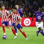 Angel Correa of Atletico Madrid in action