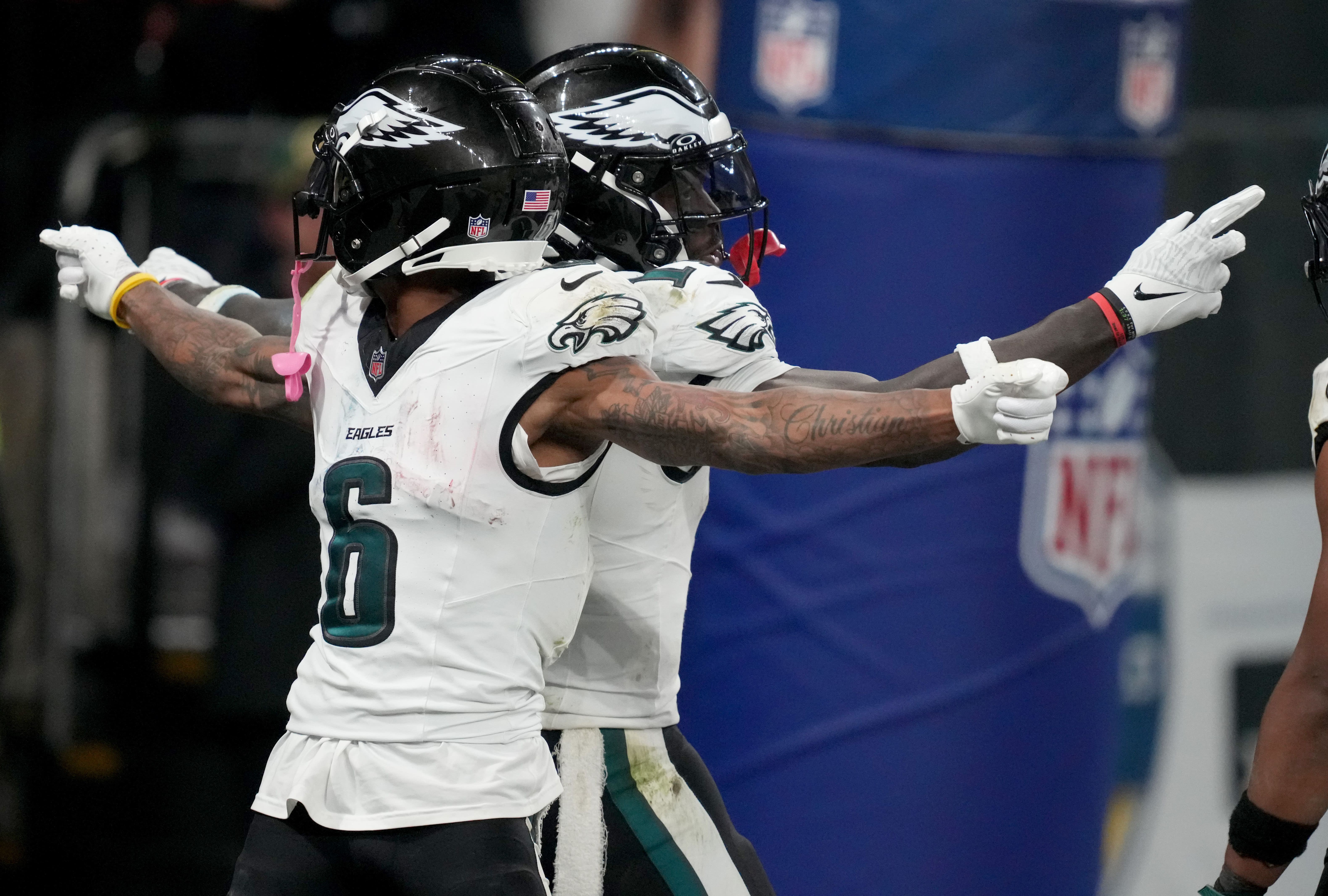 The Eagles may be without both their star receivers on Sunday.