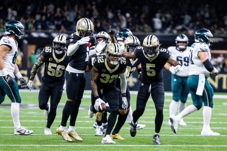 The Eagles reacted to their blocked punt. Tyrann Mathieu