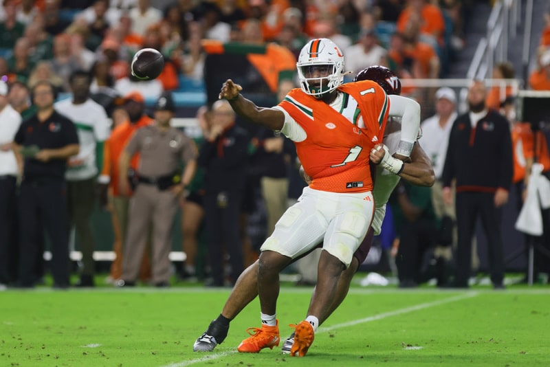 Miami Hurricanes, Cam Ward, Virginia Tech Hokies, Top 25, week 5