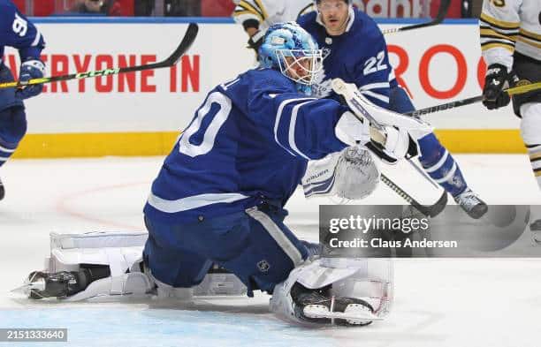 Joe Woll is the favorite to open camp as the Leafs' No. 1 goalie.