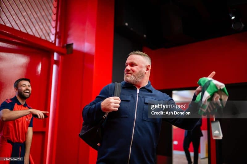 Wayne Rooney at Old Trafford stadium for charity match