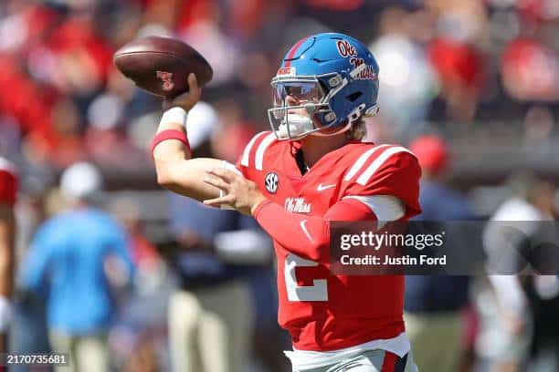 Ole Miss Rebels Quarterback Jaxson Dart