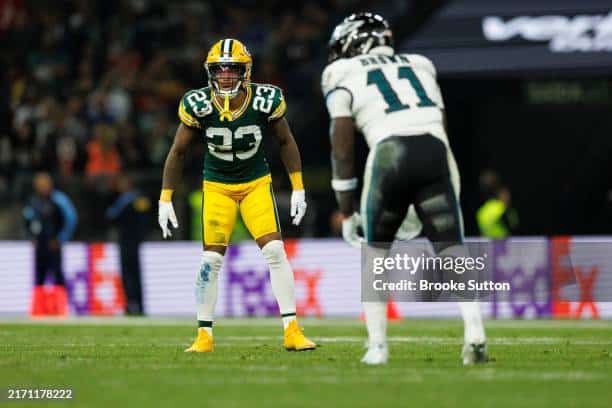 Green Bay Packers cornerback, Jaire Alexander Philadelphia Eagles AJ Brown