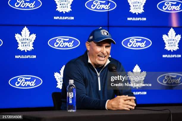 Toronto Maple Leafs head coach Craig Berube addresses the media ahead of training camp.