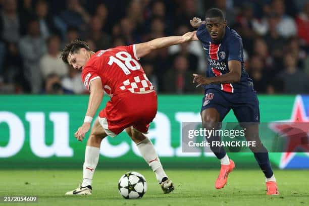 PSG'S Ousmane Dembele against Girona