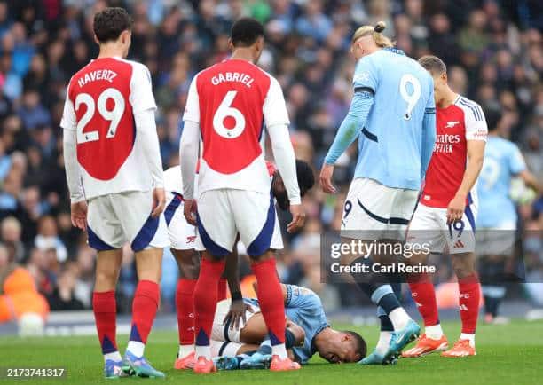 Man City's Rodri injured against Arsenal