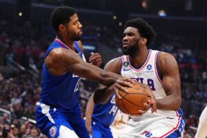 The status of Joel Embiid and Paul George is uncertain for the preseason.