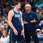 Jason Kidd and Luka Doncic of the Dallas Mavericks