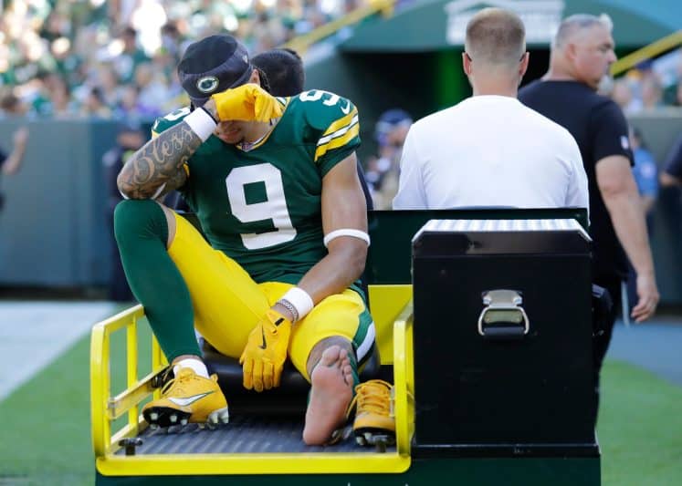 Green Bay Packers wide receiver Christian Waton Carted Off Field Against Vikings