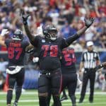 The Houston Texans held on Sunday against the Buffalo Bills.