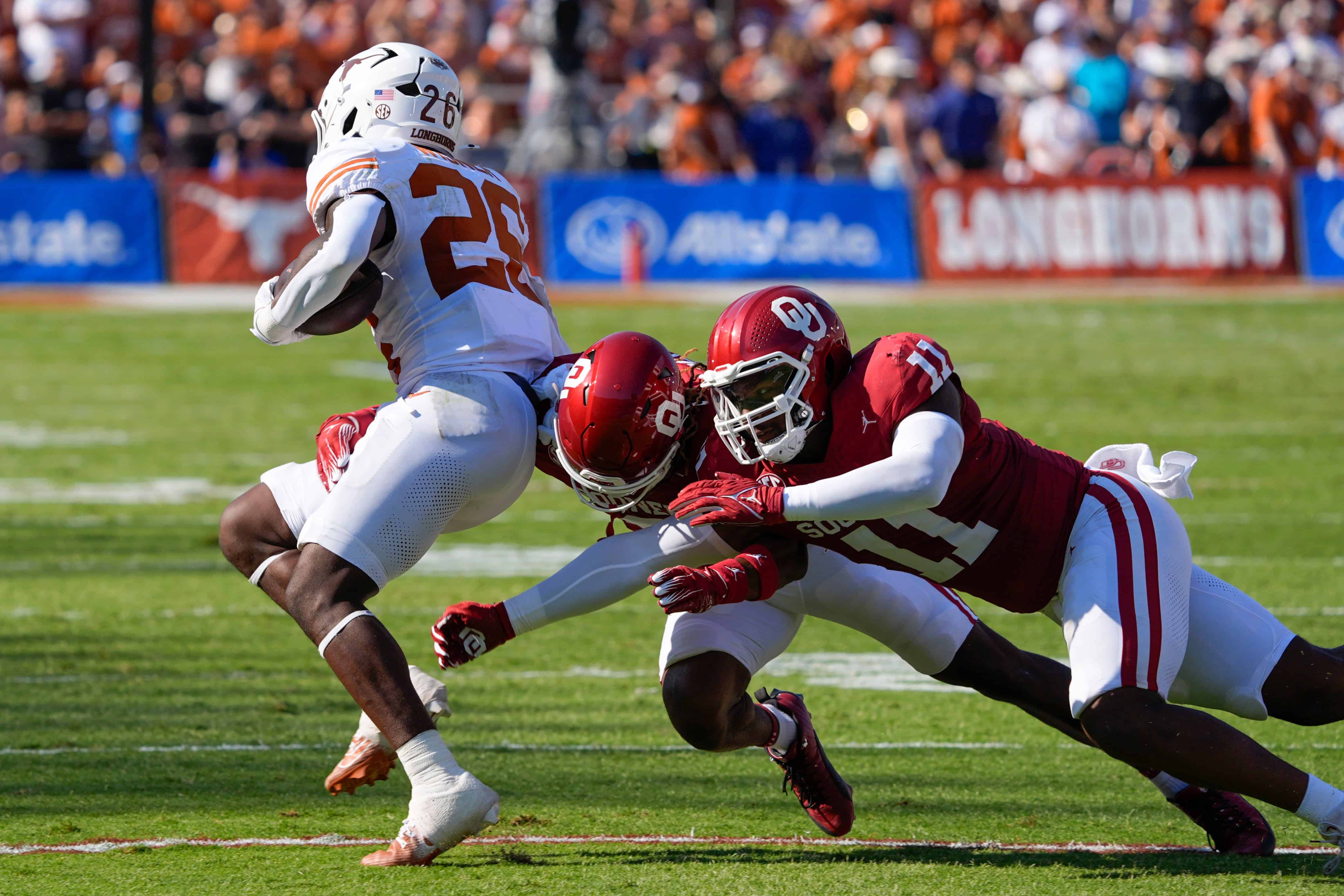 The Texas Longhorns dominated Oklahoma.