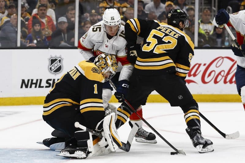 The Florida Panthers bested the Boston Bruins this afternoon.