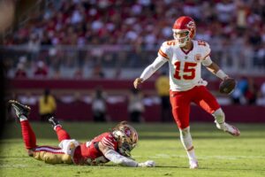 The Kansas City Chiefs travel to Las Vegas to face the Raiders on Sunday.