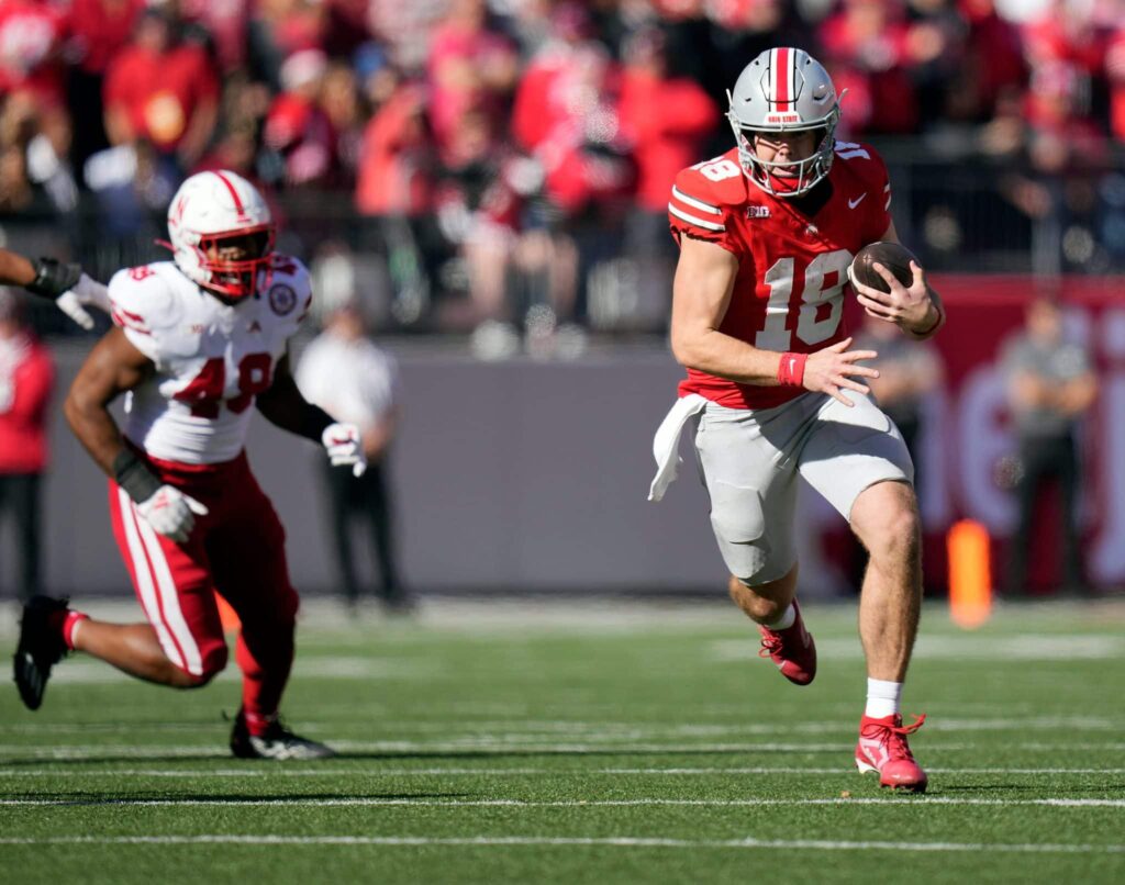 Will Howard helped Ohio State defeat Nebraska on Saturday. Football