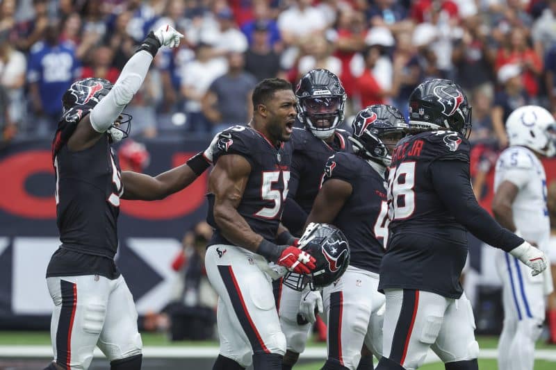 The Houston Texans hung on to defeat the Indianapolis Colts.