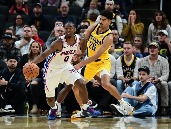 Tyrese Maxey helped the Philadelphia 76ers defeat the Indiana Pacers.