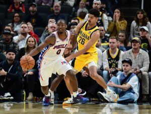 Tyrese Maxey helped the Philadelphia 76ers defeat the Indiana Pacers.