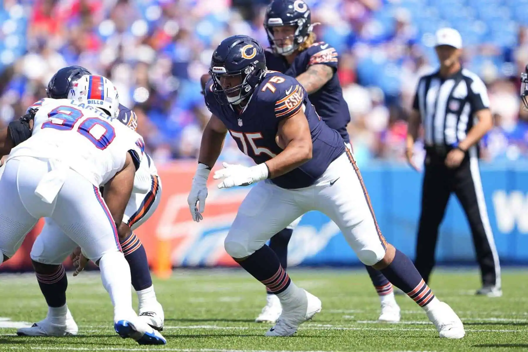 The Chicago Bears have an offensive line in shambles heading into Sunday's game.
