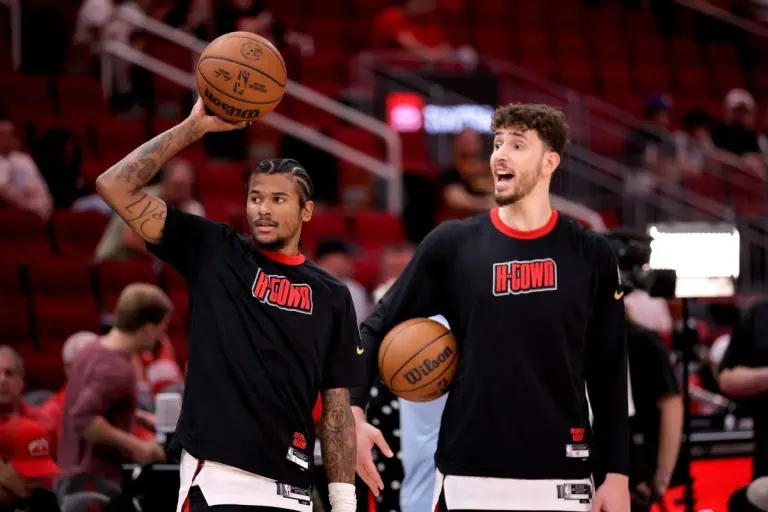 Houston Rockets Alperen Sengun and Jalen Green