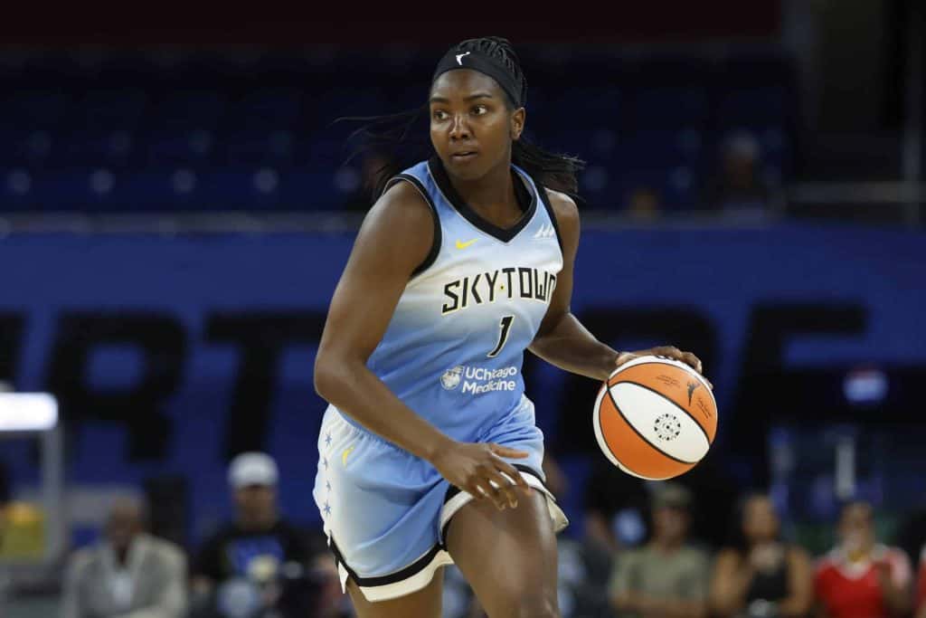 Elizabeth Williams, Chicago Sky WNBa game, halted by