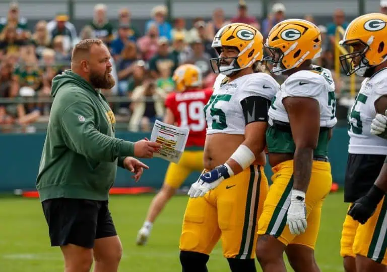 Green Bay Packers offensive line coach Luke Butkus