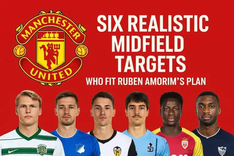 Manchester United Pivot from Carlos Baleba: Six Realistic Midfield Targets who fit Ruben Amorim’s Plan