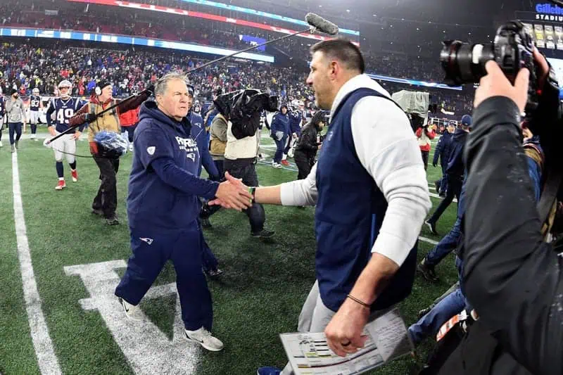 Mike Vrabel and Bill Belichick