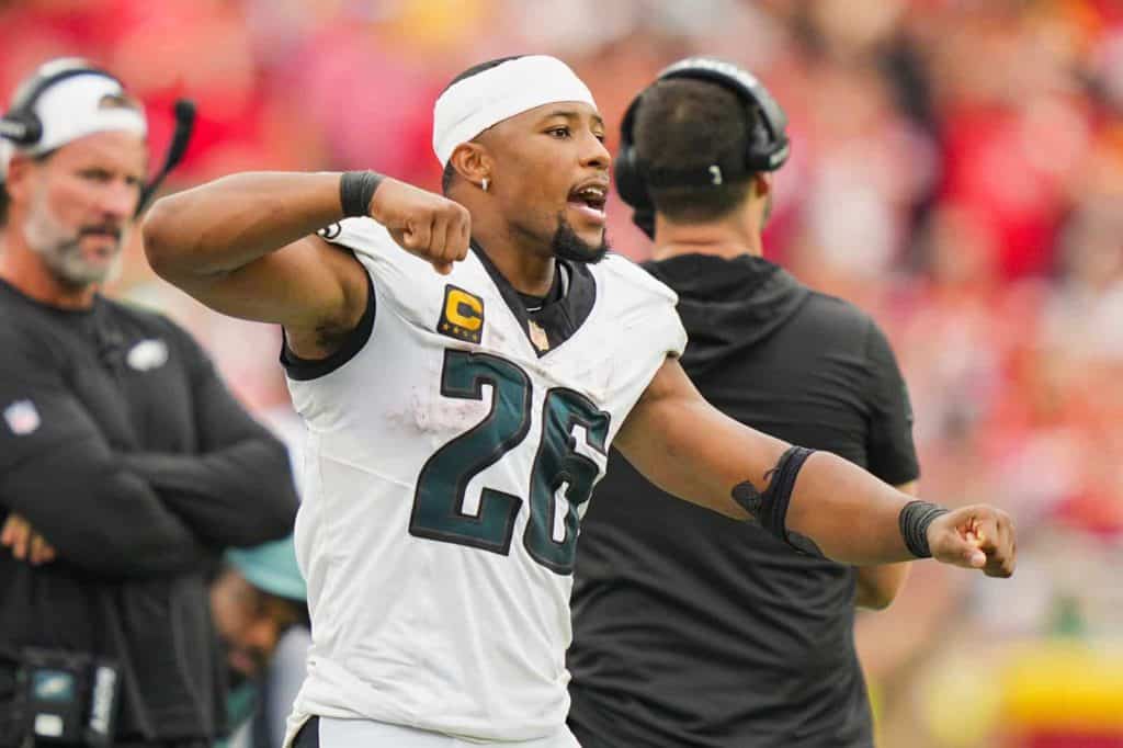 Eagles running back Saquon Barkley